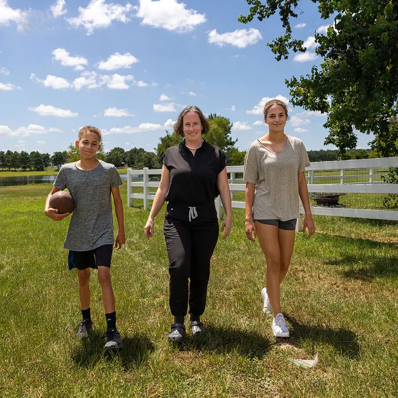 Alyson and family Alyson and family in a field